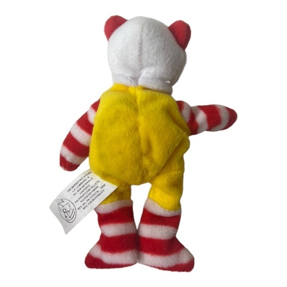 Vintage Ty 2004 McDonald’s Teenie Beanie Ronald McDonald Bear 25th Anniversary - Picture 4 of 4
